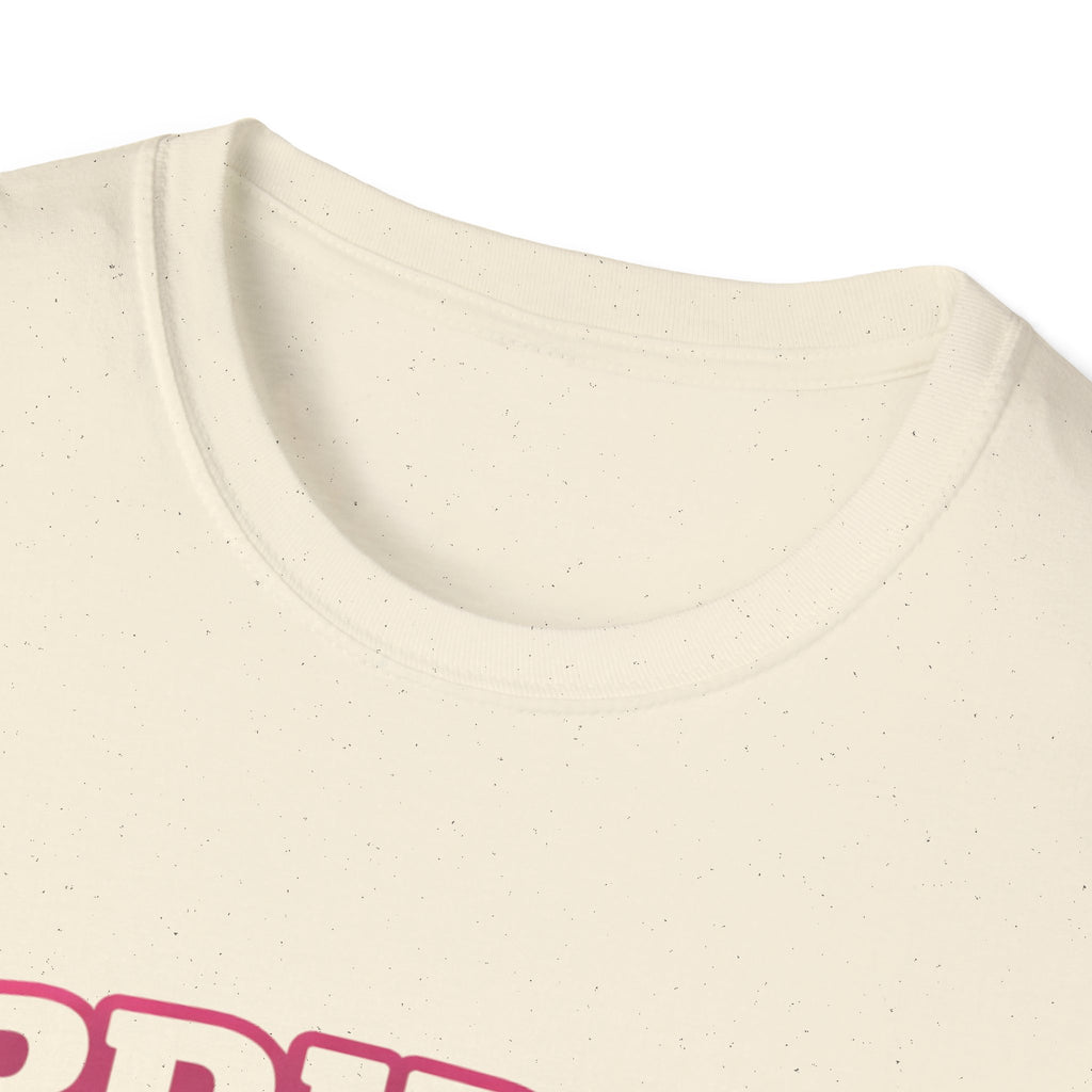 Bride T-Shirt — Pink Collegiate Bachelorette Tee with Ring Icon