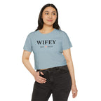 Wifey Crop Top — "WIFEY Est.  2026" Bridal Bachelorette Festival Tee