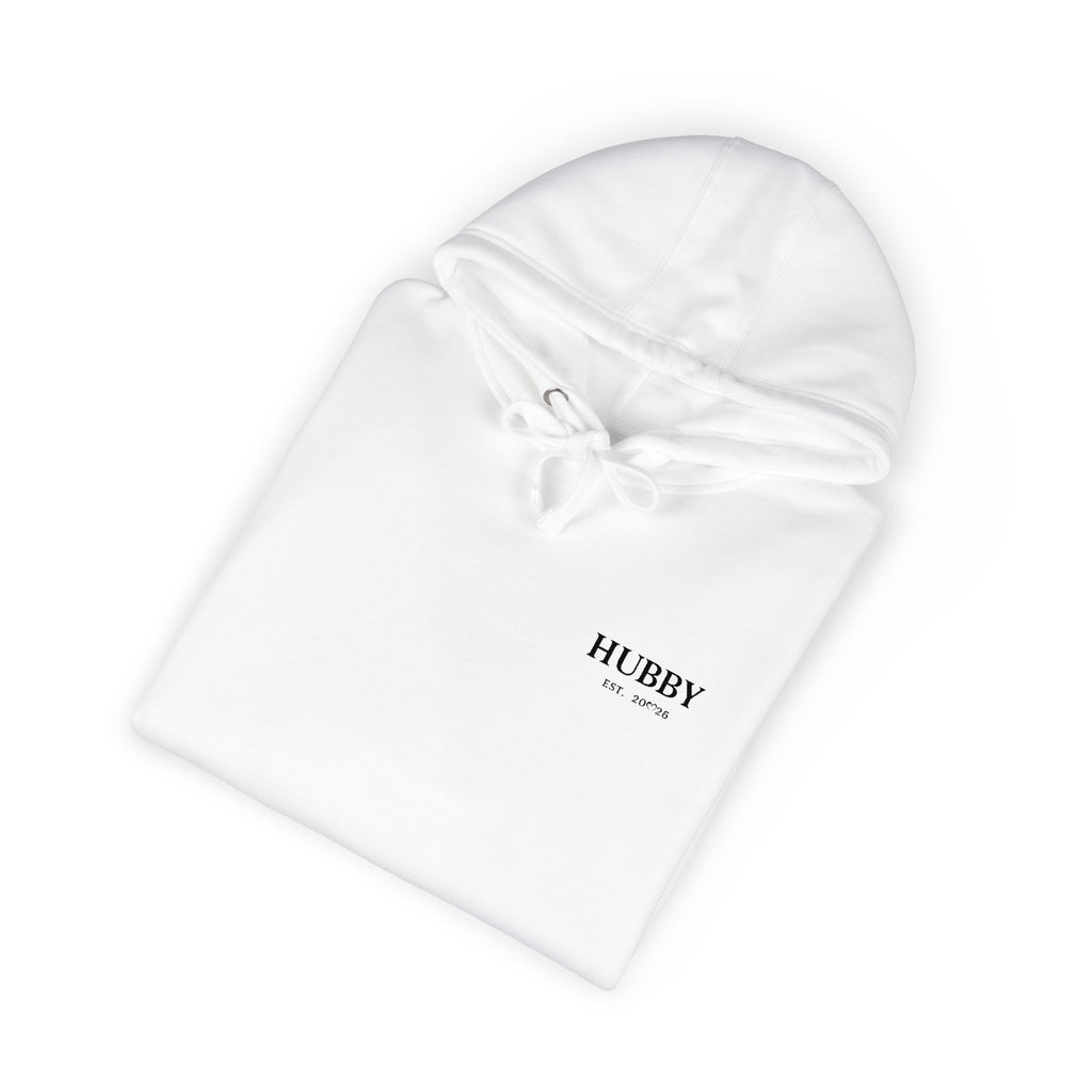 HUBBY Est. 2024 Hoodie — Minimal Couples Fleece Pullover
