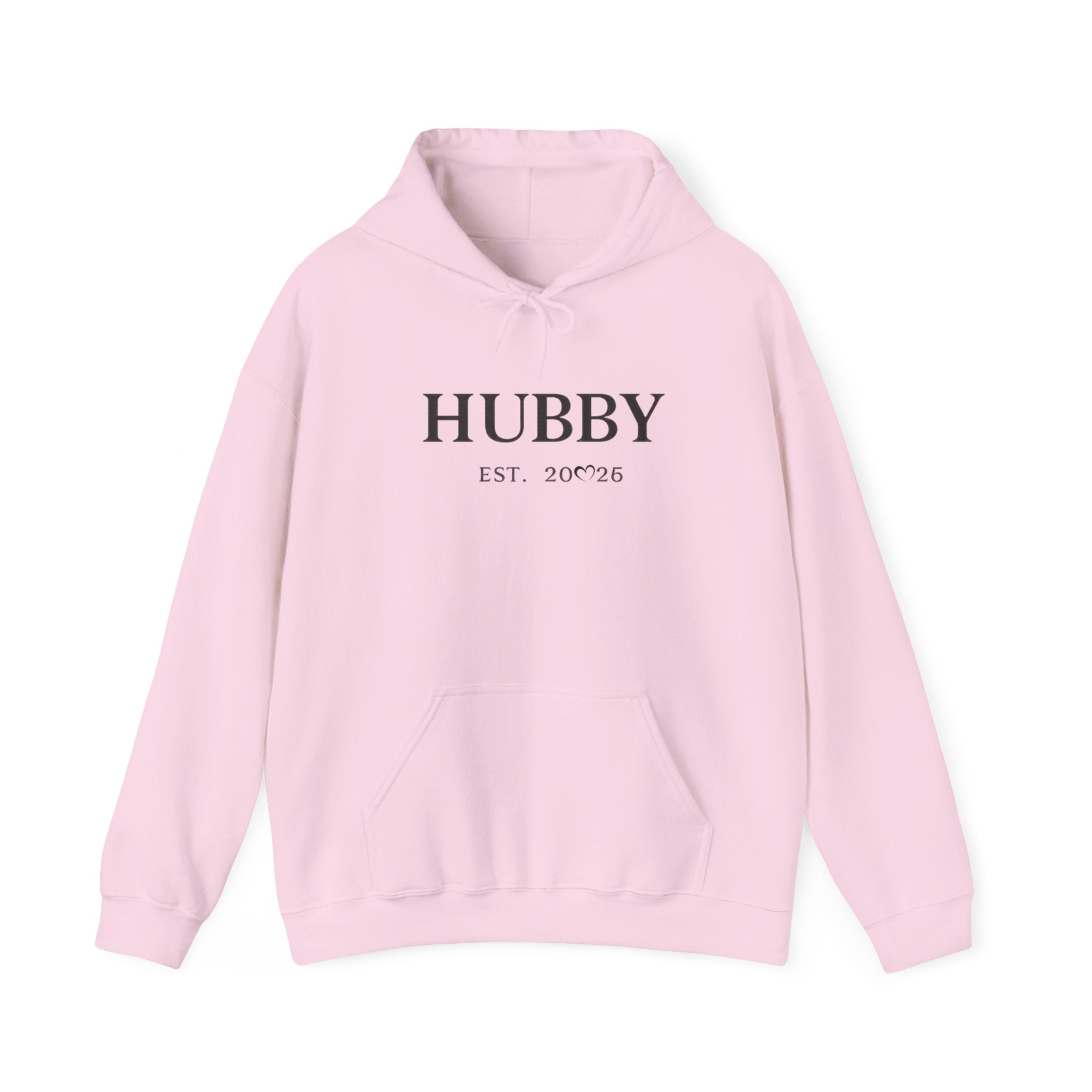 Hubby EST. Hoodie — Minimal Newlywed Gift Sweatshirt