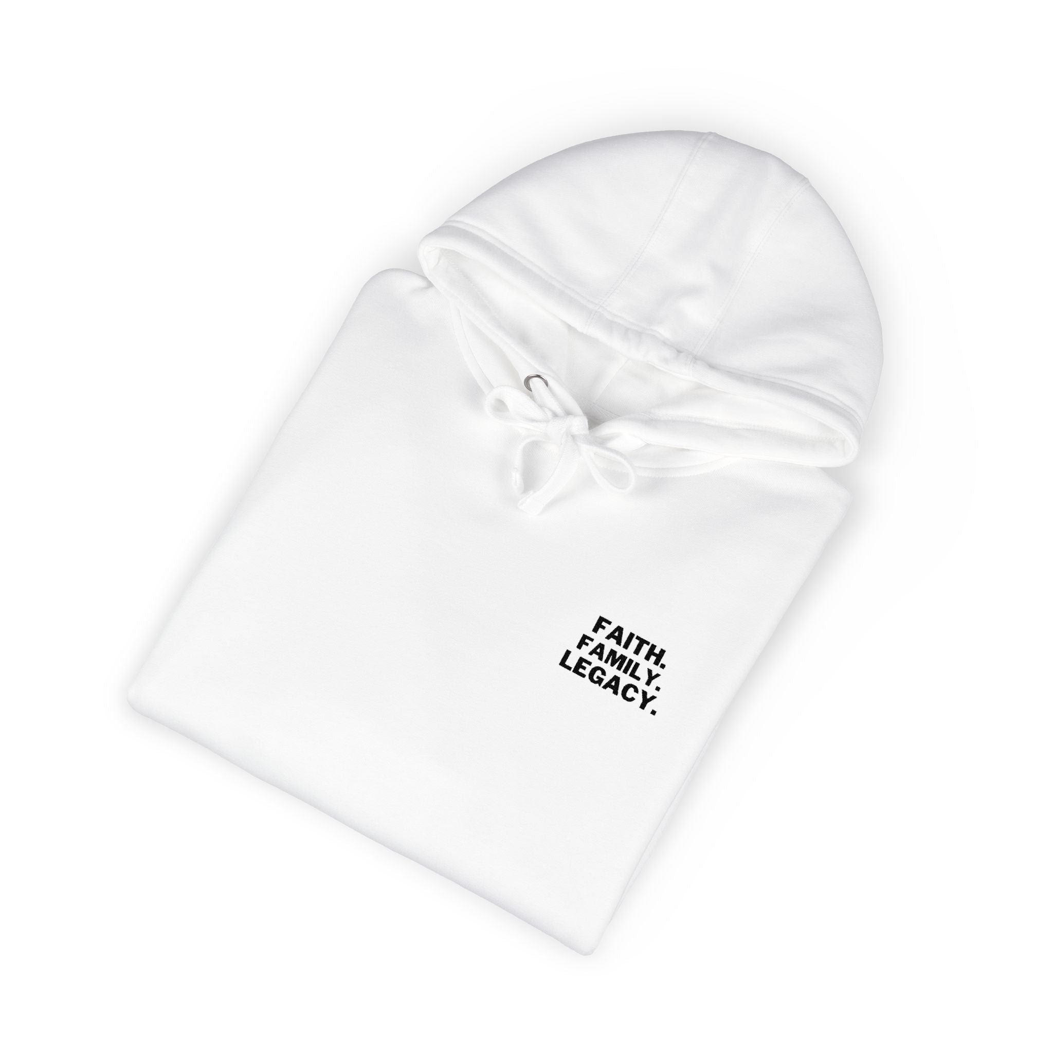 Faith. Family. Legacy. Hoodie — Minimalist Inspirational Pullover