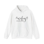 Wifey Hoodie – Script 'Wifey' with Faith Family Legacy Graphic