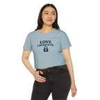 Love Locked In Crop Top — Women's Romantic Festival Tee