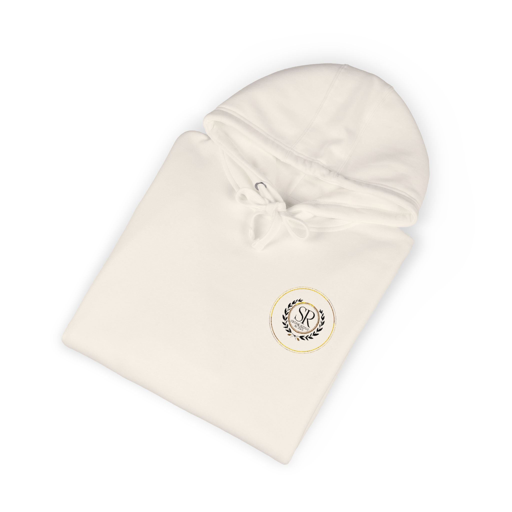 Rose Crest Hoodie — Pink Floral Graphic Fleece Pullover