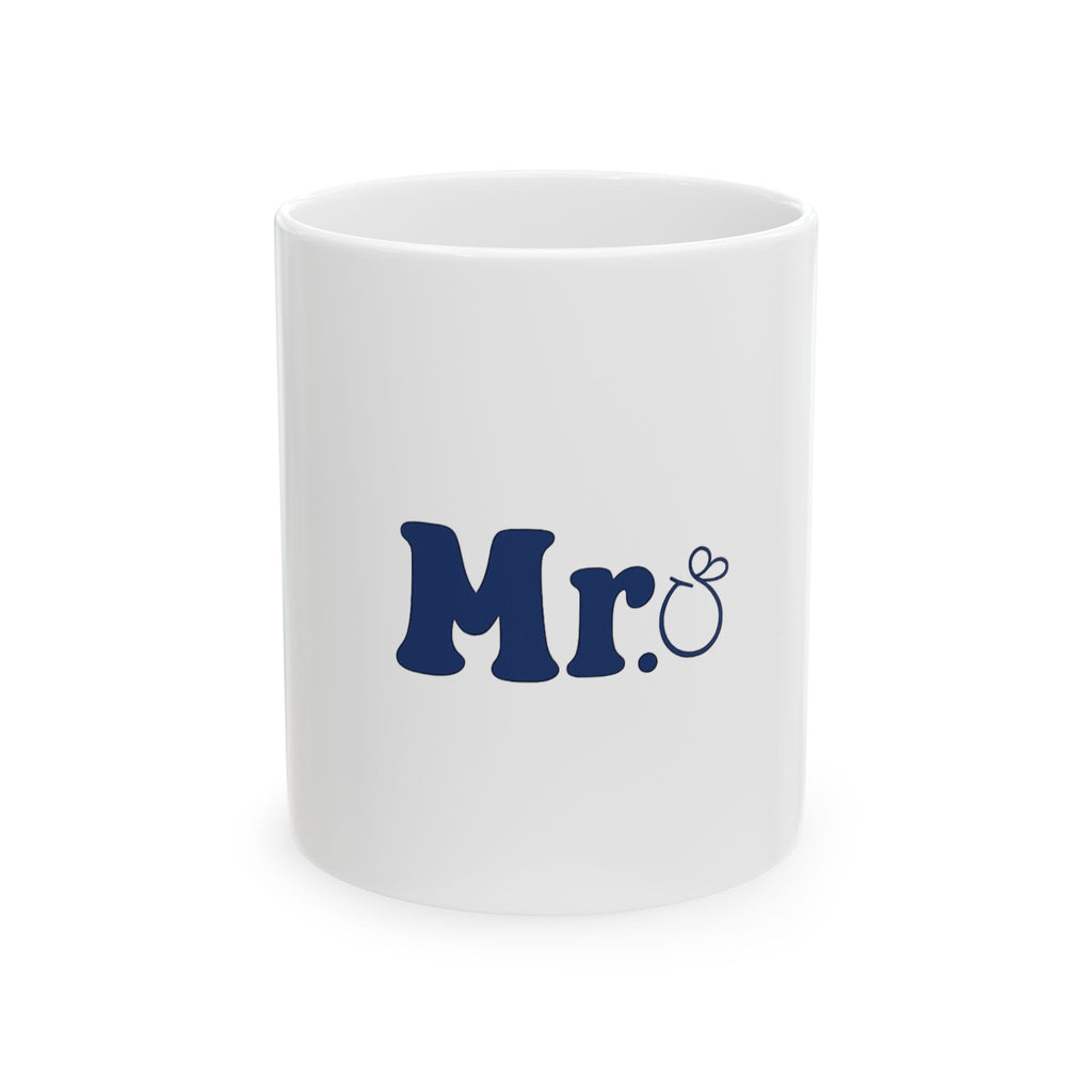 Mr. Ceramic Mug – Navy Script 'Mr.' Coffee Cup (11oz & 15oz)