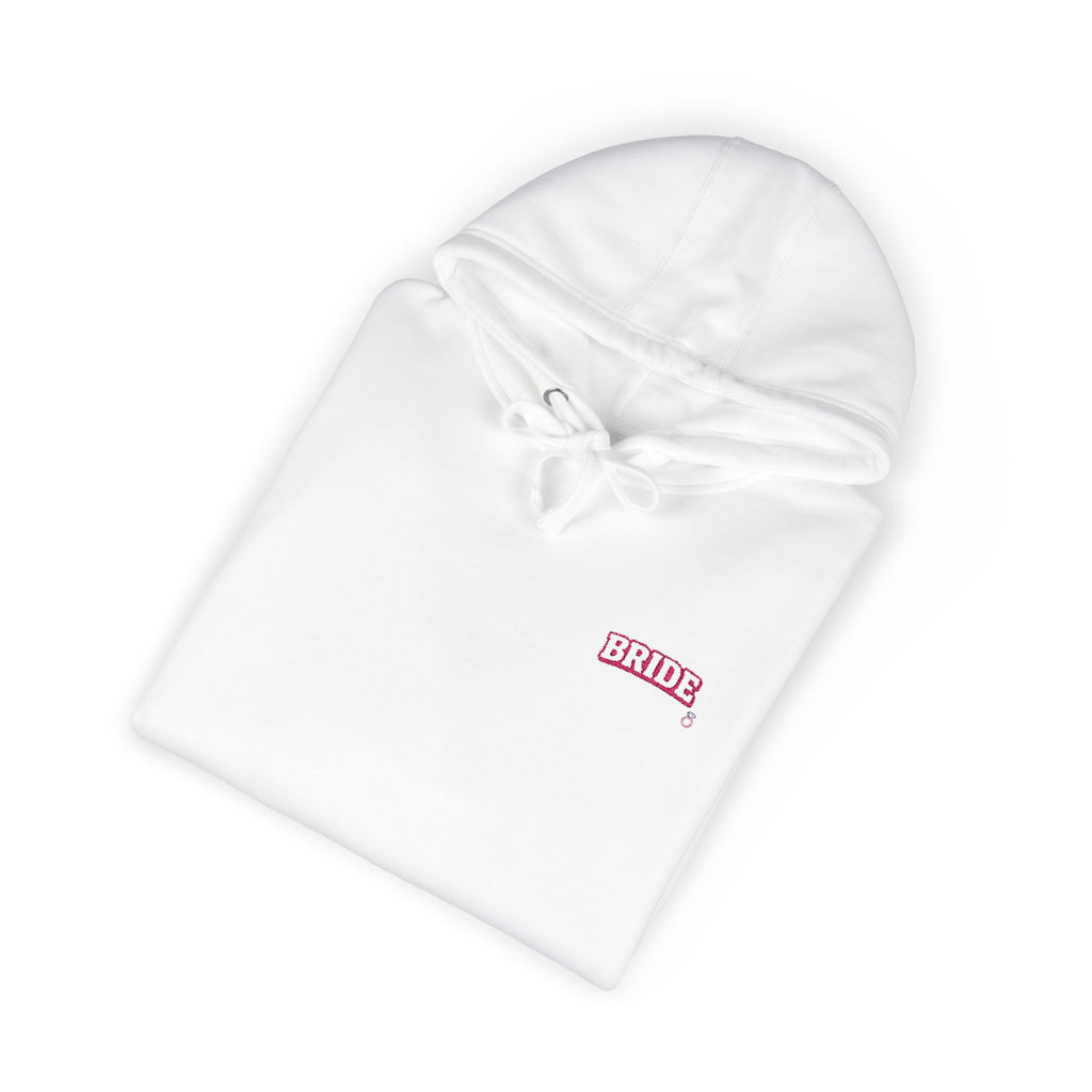 Hoodie — Minimal Red Script Chest Logo Fleece Hoodie