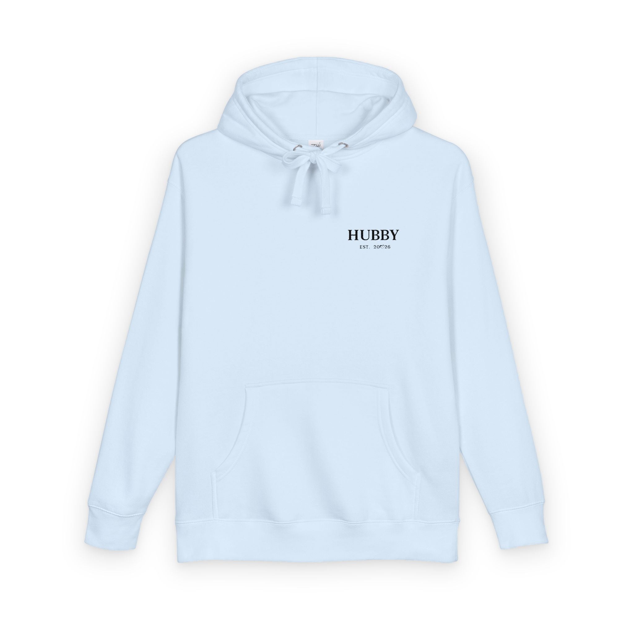 HUBBY Est. 2024 Hoodie — Minimal Couples Fleece Pullover