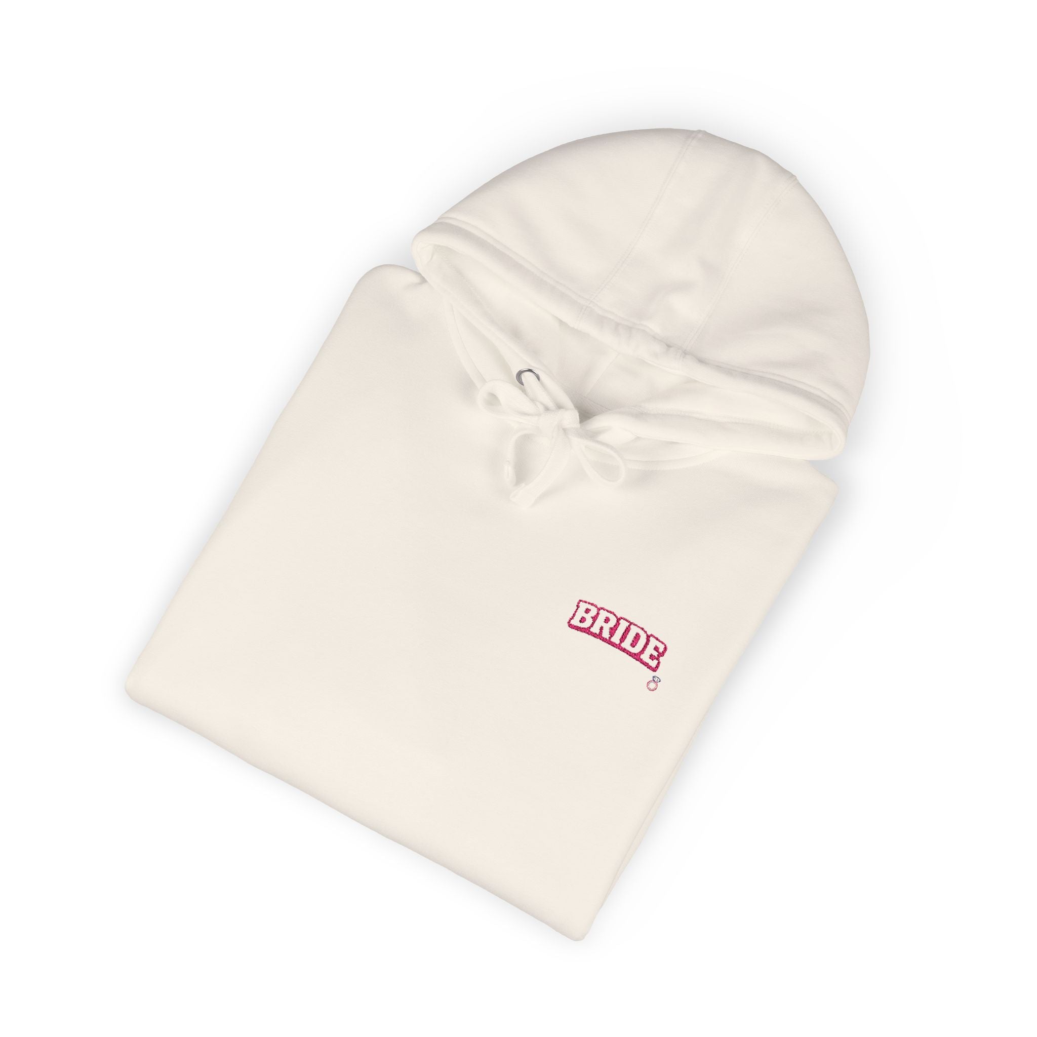 Hoodie — Minimal Red Script Chest Logo Fleece Hoodie