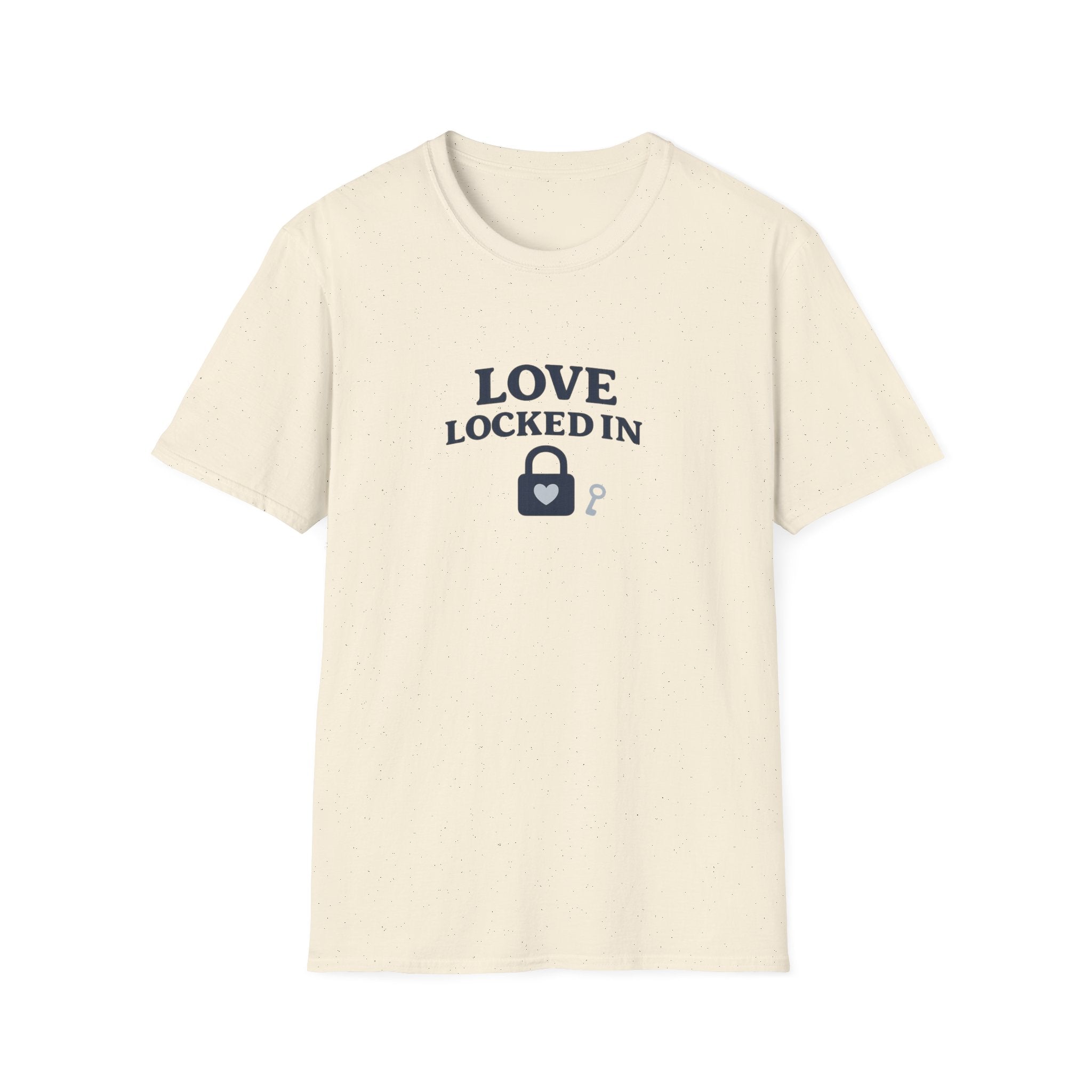 Love Locked In T-Shirt — Romantic Padlock Graphic Tee for Couples