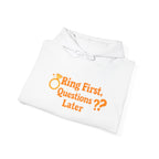 Engagement Hoodie — “Ring First, Questions Later” Bridal Proposal Sweatshirt