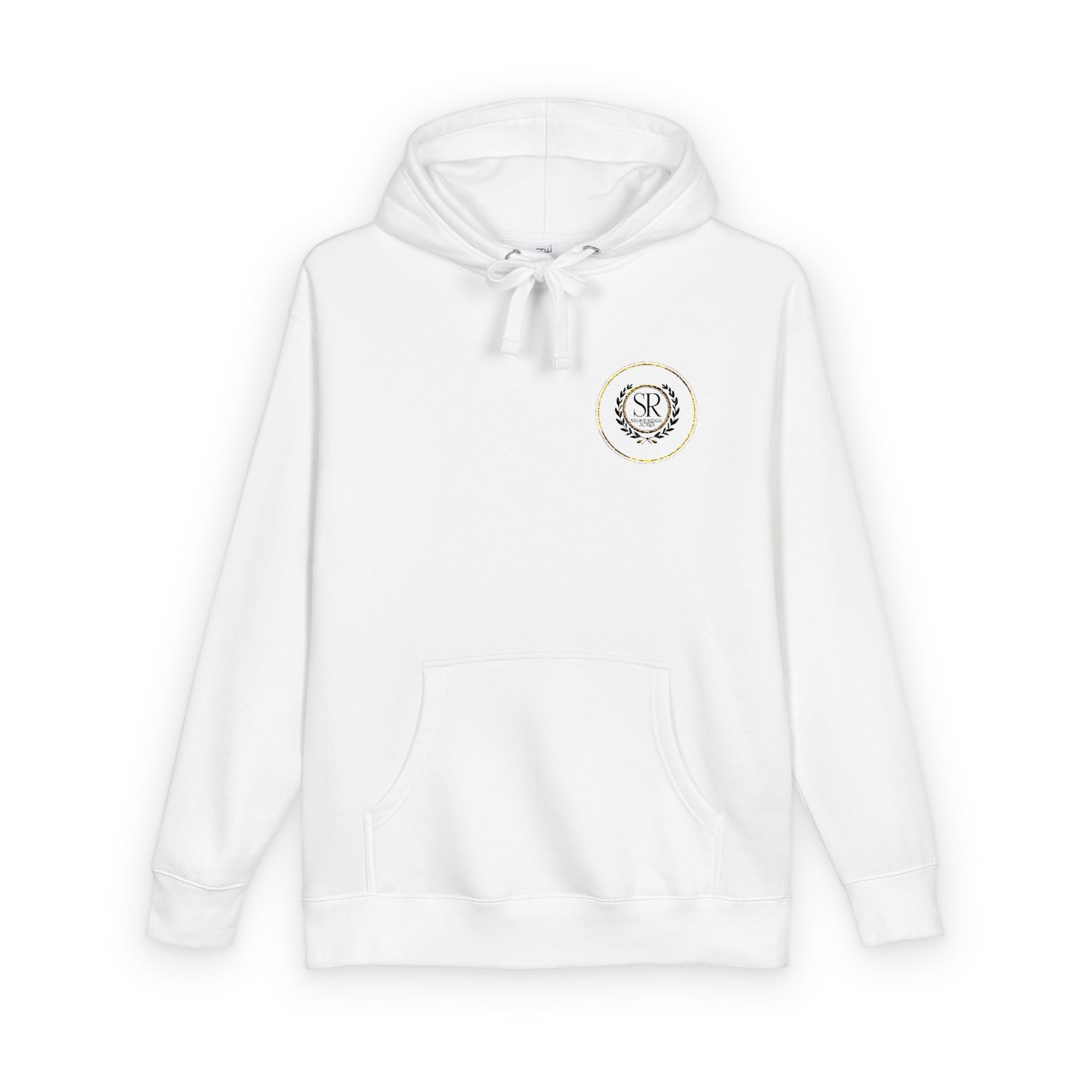 Rose Crest Hoodie — Pink Floral Graphic Fleece Pullover