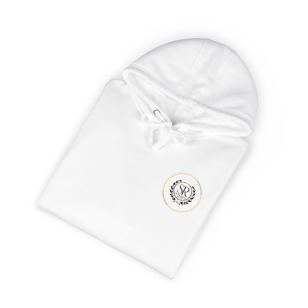 Rose Crest Hoodie — Pink Floral Graphic Fleece Pullover