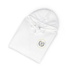 Rose Crest Hoodie — Pink Floral Graphic Fleece Pullover