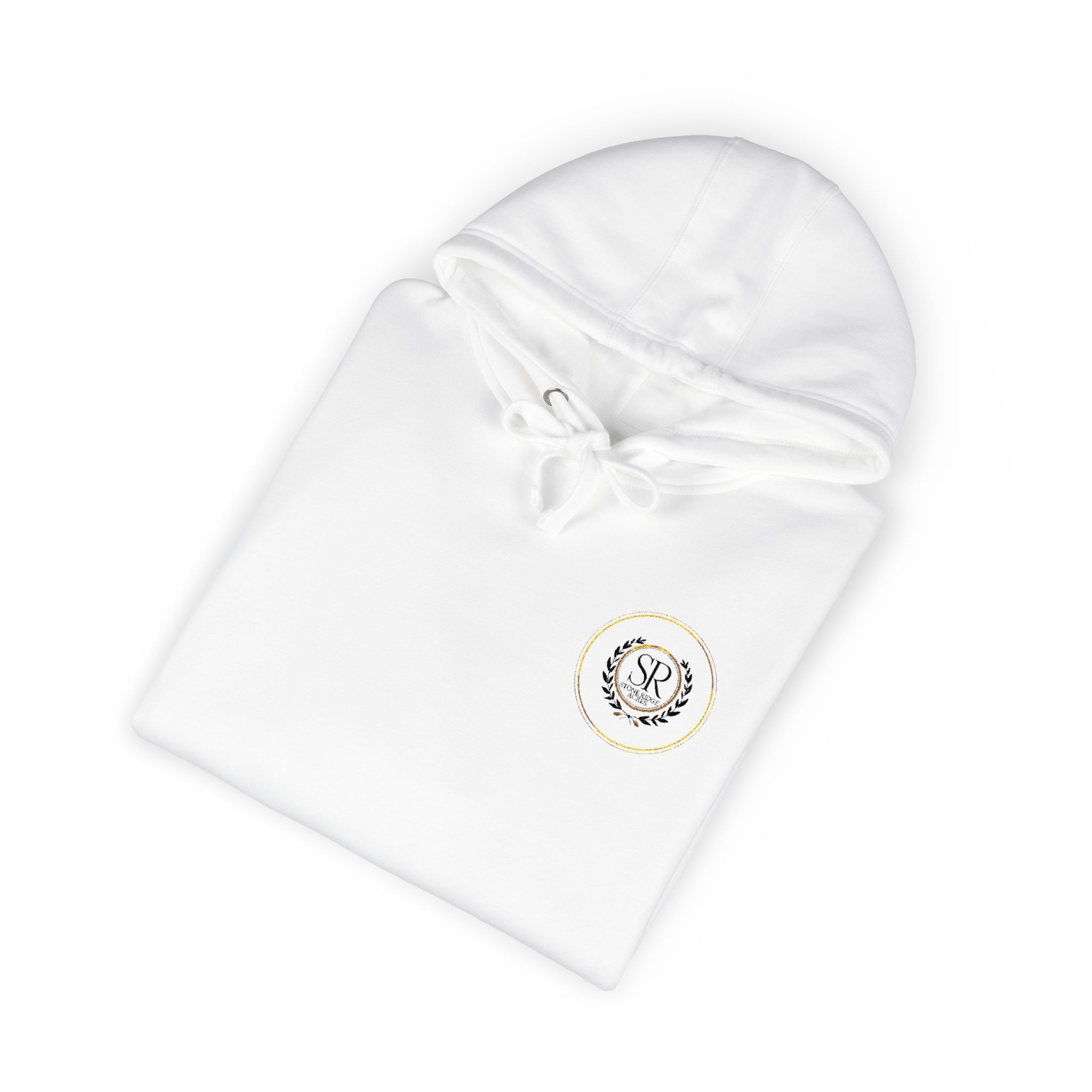 Rose Crest Hoodie — Pink Floral Graphic Fleece Pullover