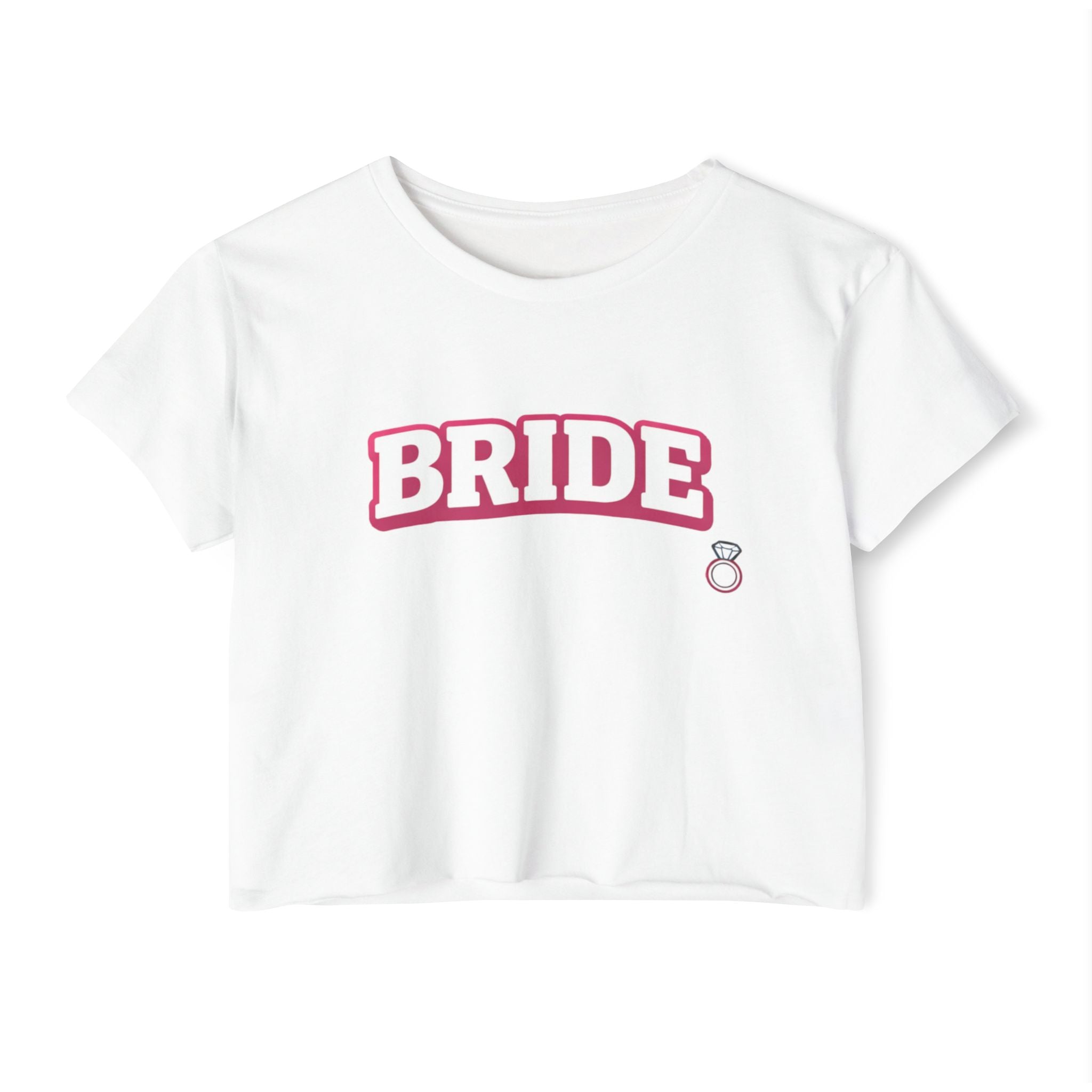 Bride Crop Top — Bachelorette Festival Tee with Ring Graphic