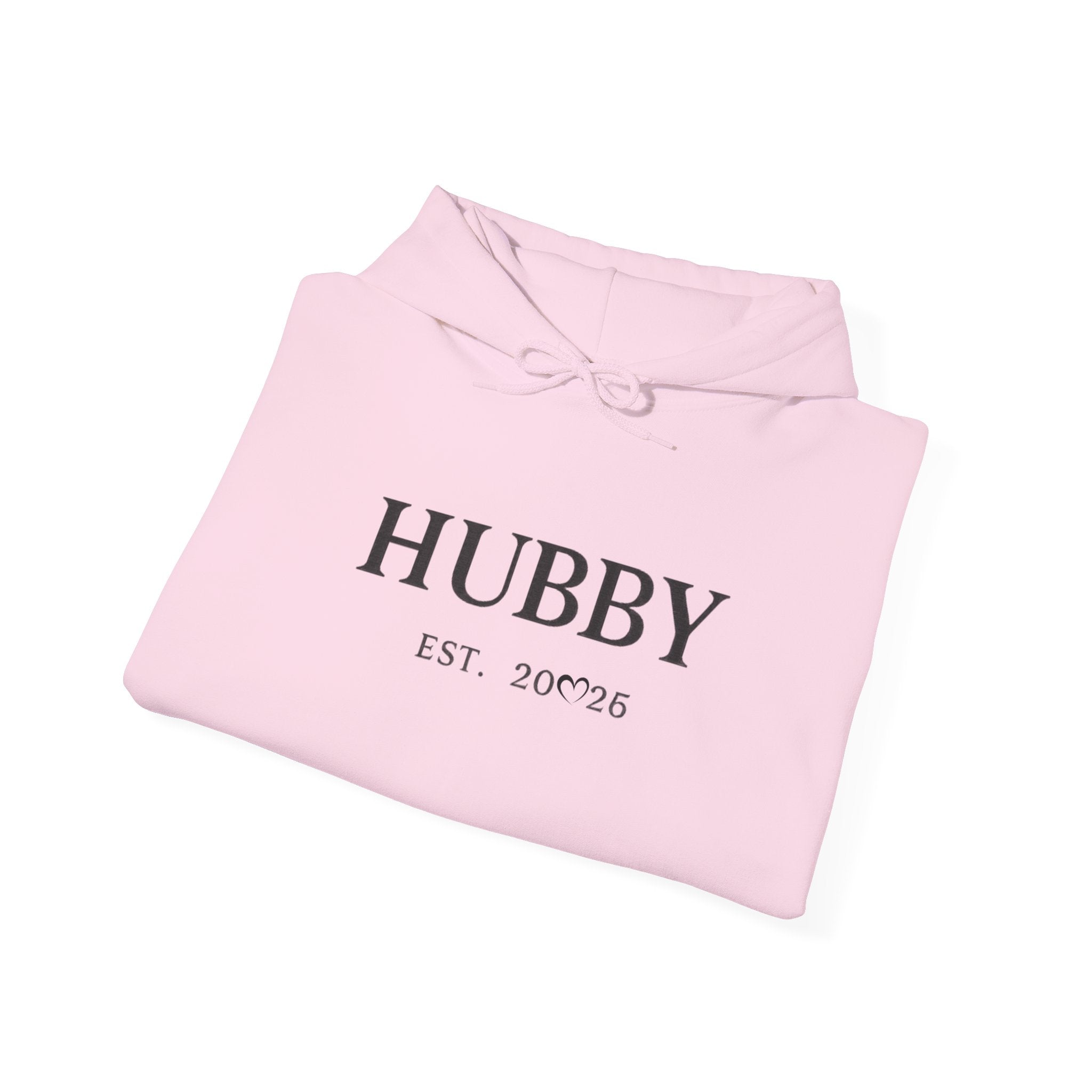 Hubby EST. Hoodie — Minimal Newlywed Gift Sweatshirt