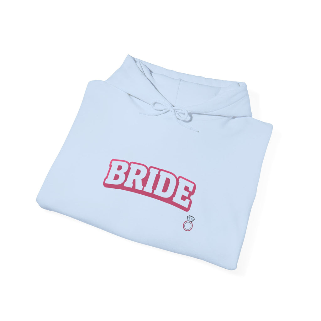 Bride Hoodie — Bachelorette Party Pullover with Pink 'BRIDE' Graphic
