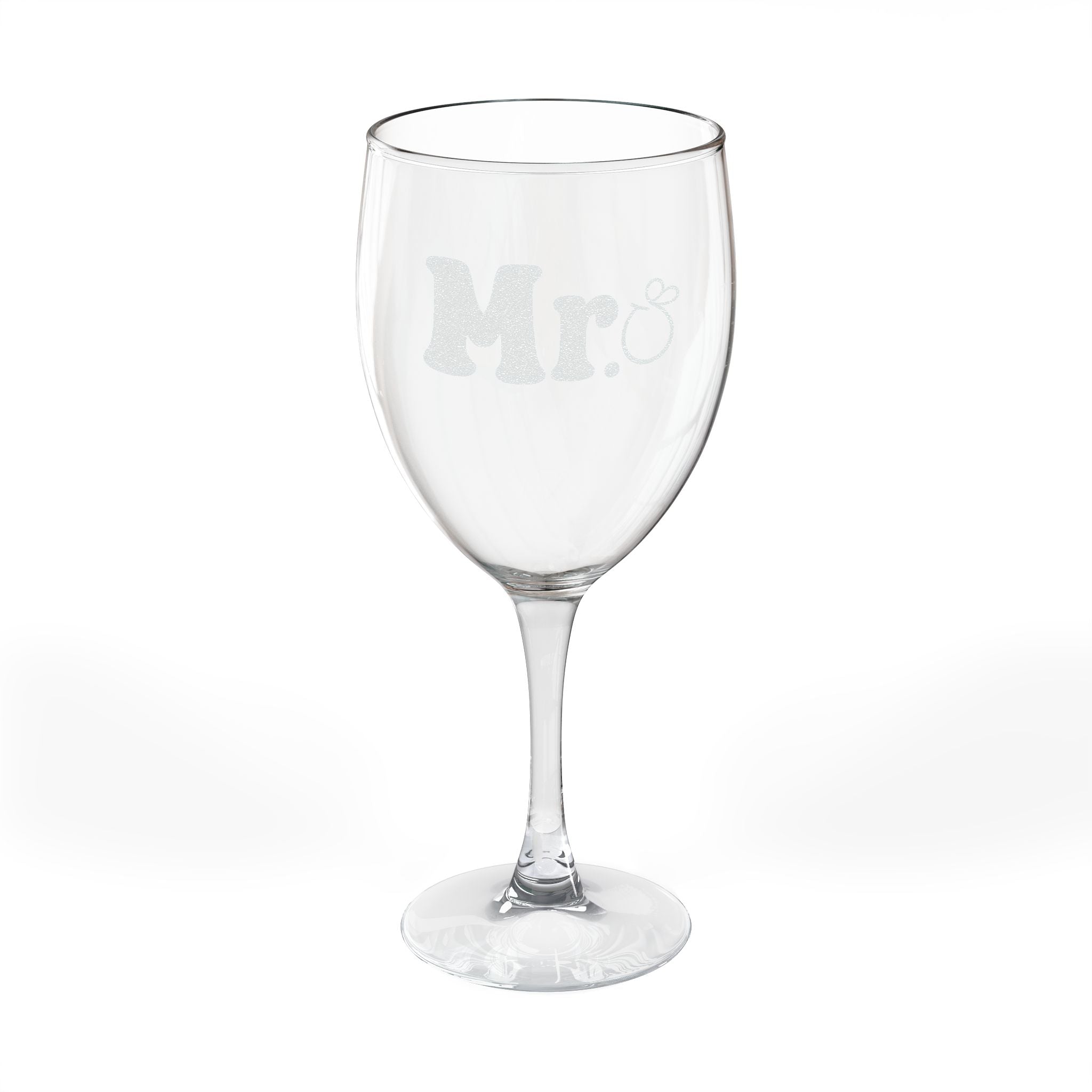 Engraved "Mr." Wine Glass — 10.5 oz Stemmed Wedding & Anniversary Gift