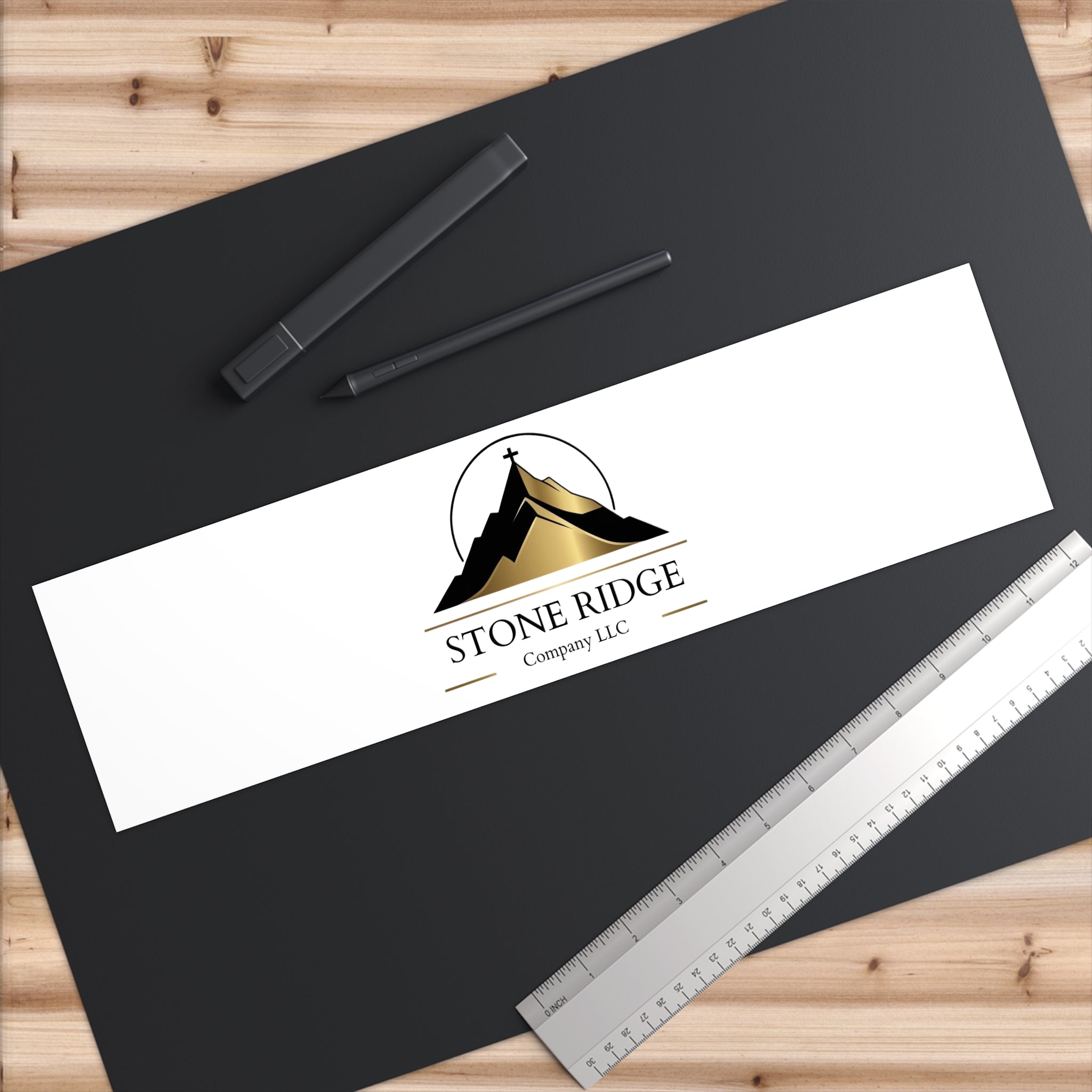 Stone Ridge Logo Bumper Sticker — Outdoor Mountain Logo Vehicle Decal