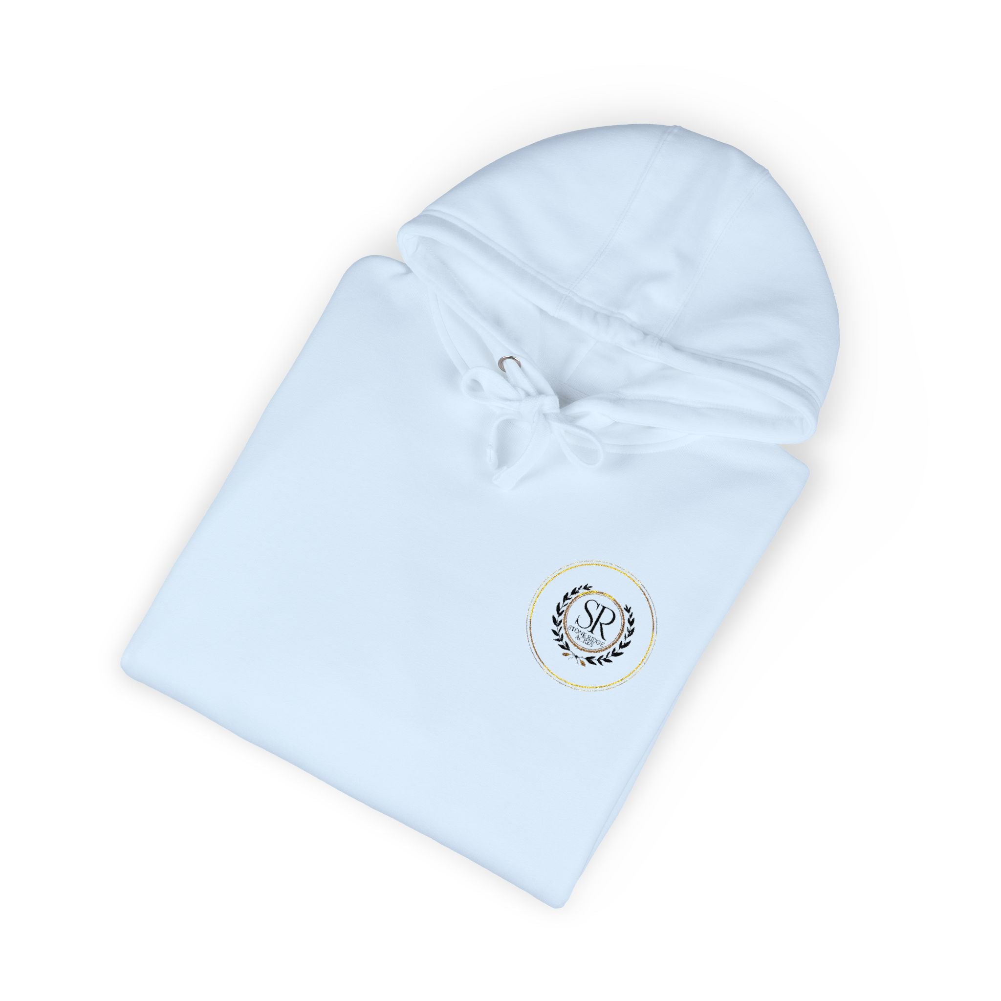 Rose Crest Hoodie — Pink Floral Graphic Fleece Pullover