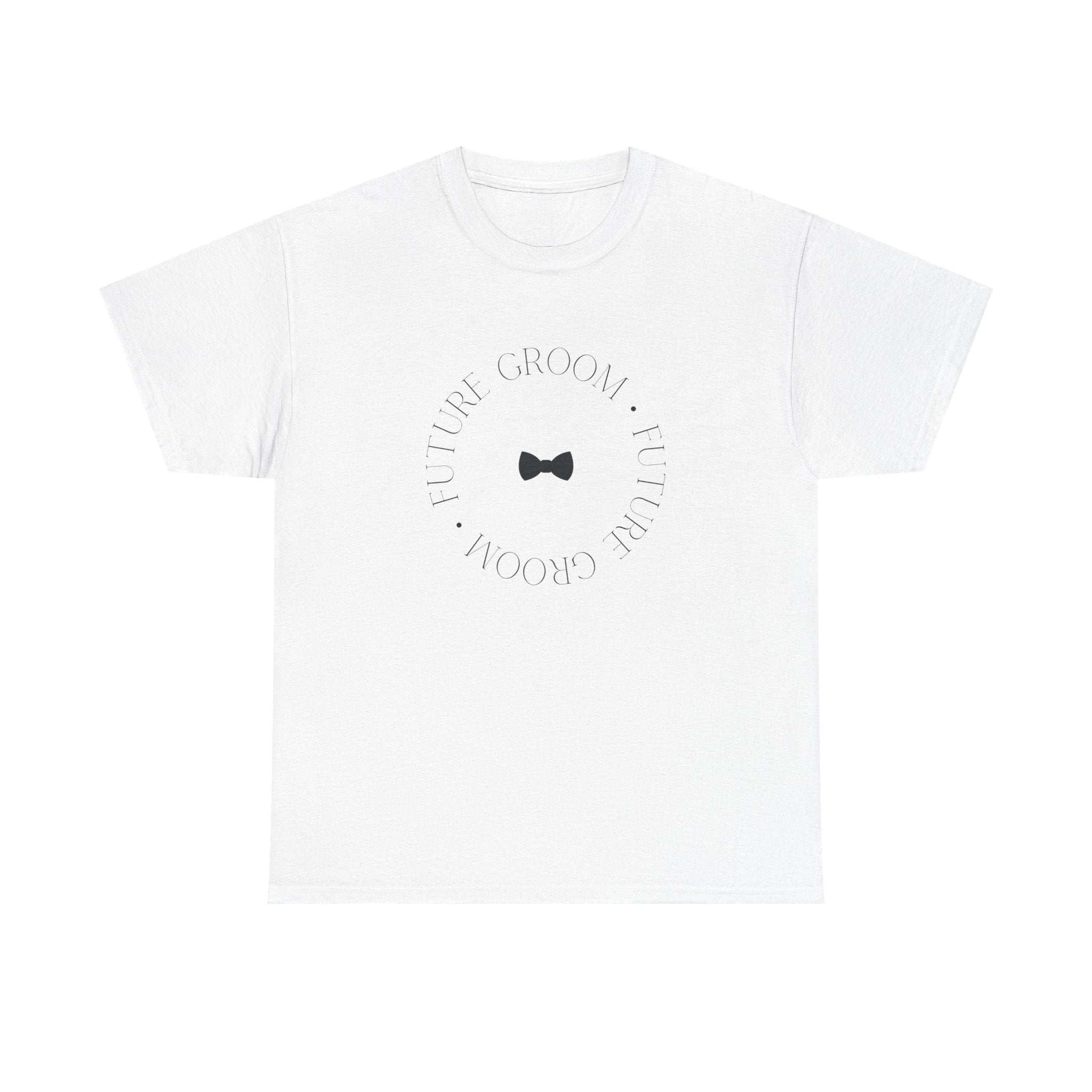 Groom Bow Tie Tee — 'The Groom' Minimal Wedding T‑Shirt