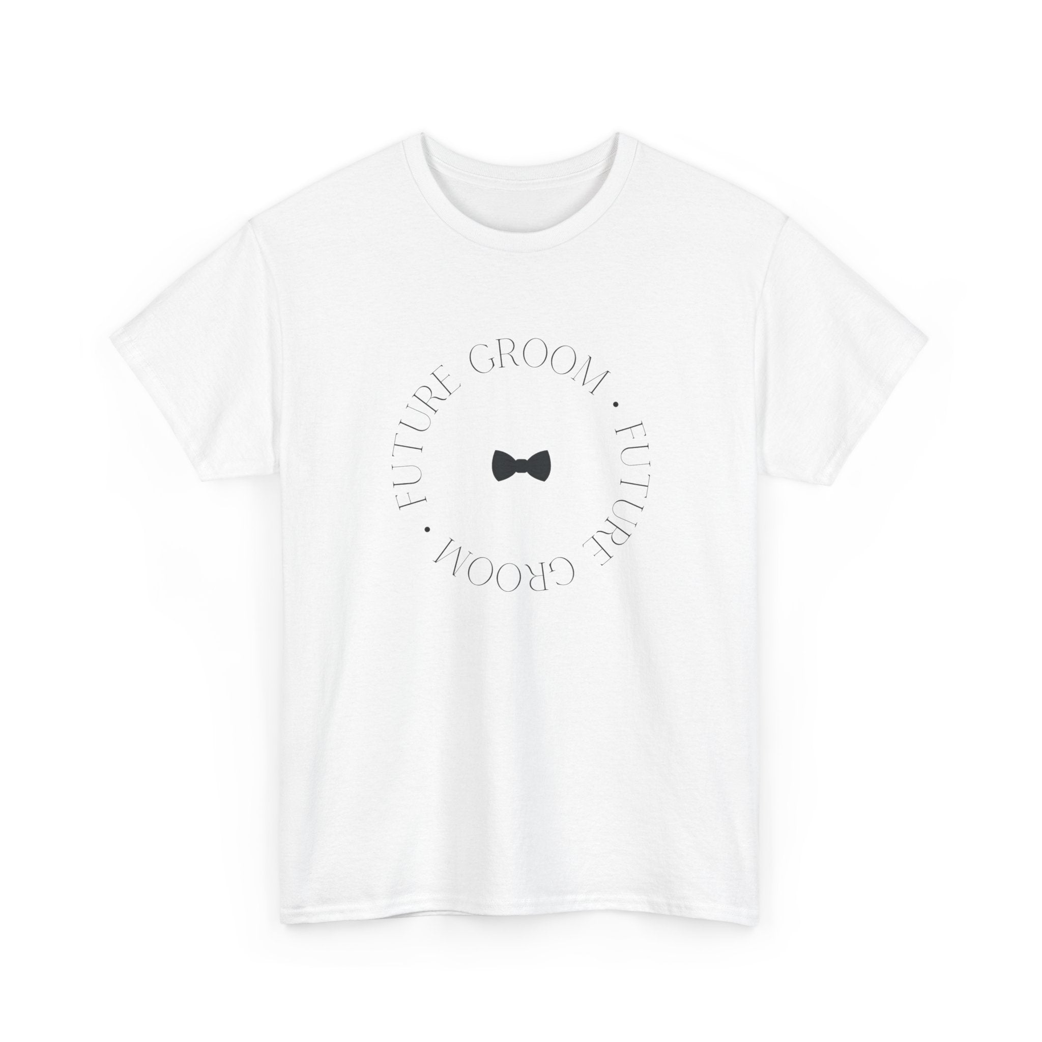 Groom Bow Tie Tee — 'The Groom' Minimal Wedding T‑Shirt
