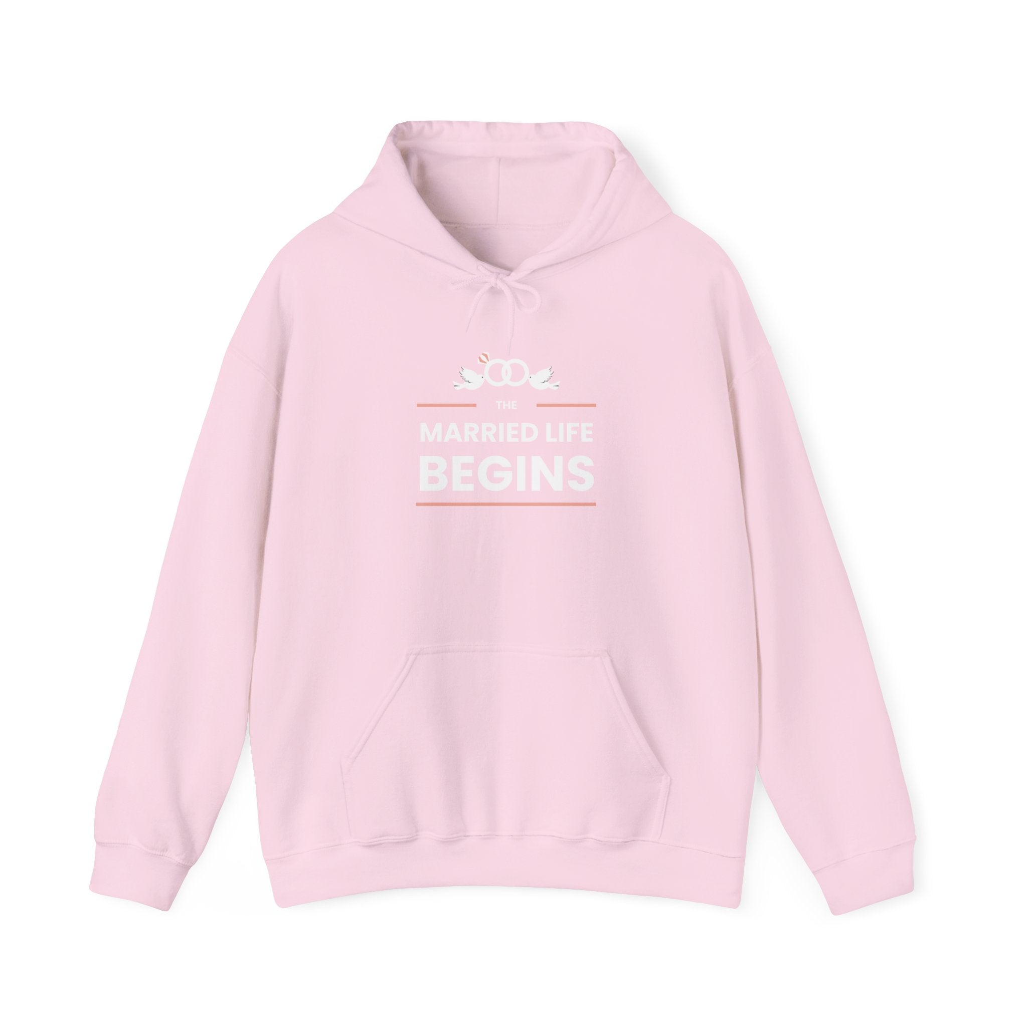 Married Life Begins Hoodie – Newlywed Wedding Engagement Sweatshirt
