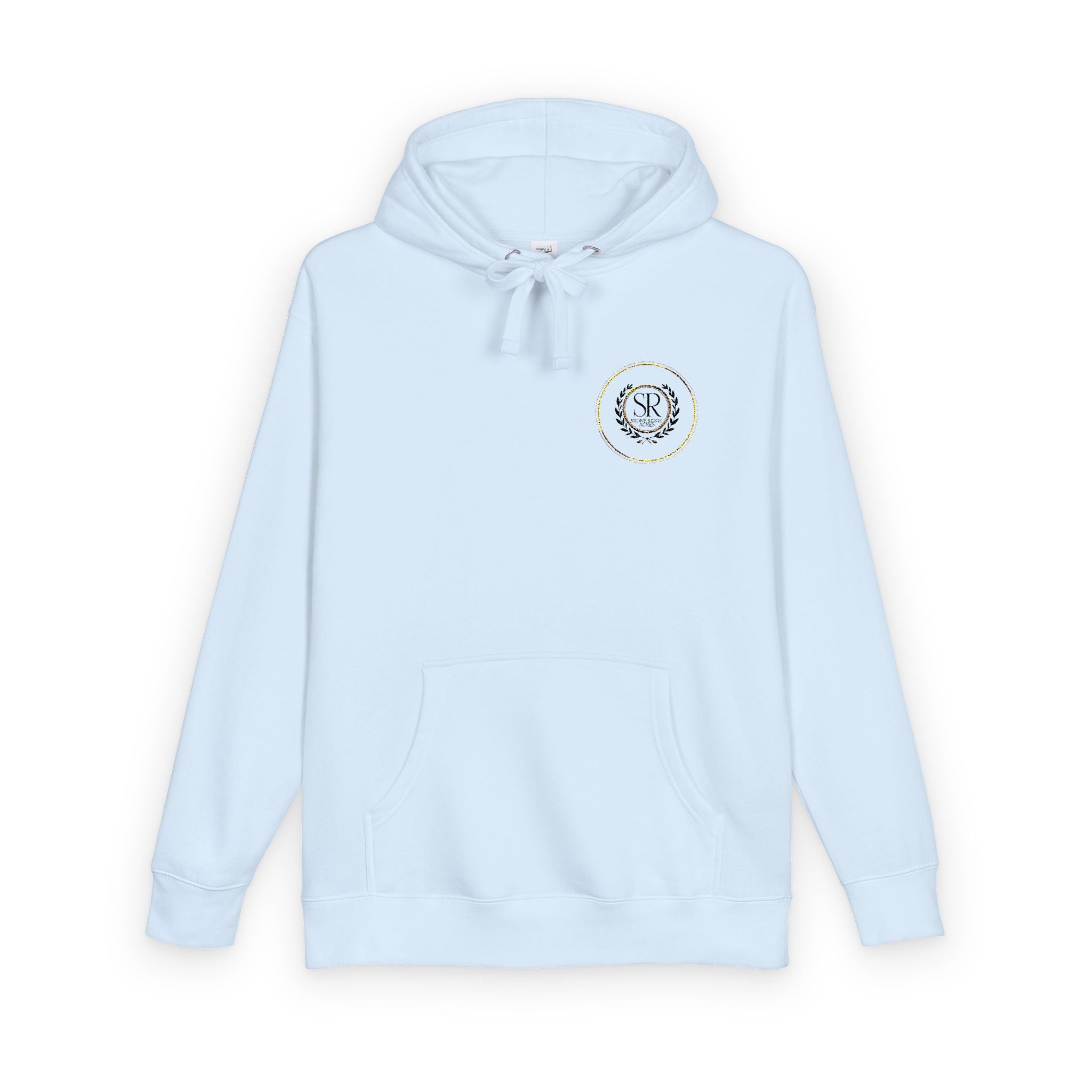 Rose Crest Hoodie — Pink Floral Graphic Fleece Pullover