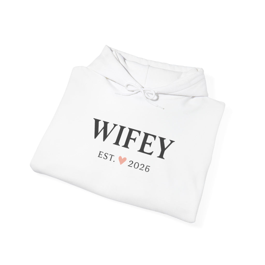 Wifey Hoodie – 'WIFEY EST. 2026' Cozy Bridal Sweatshirt
