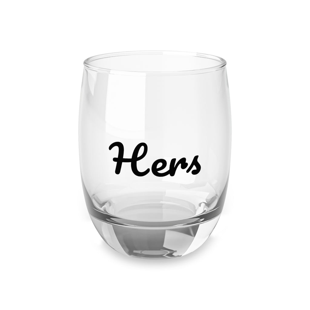 Hers Whiskey Glass — Personalized 'Hers' Stemless Rocks Glass, Bridal/Wedding Gift