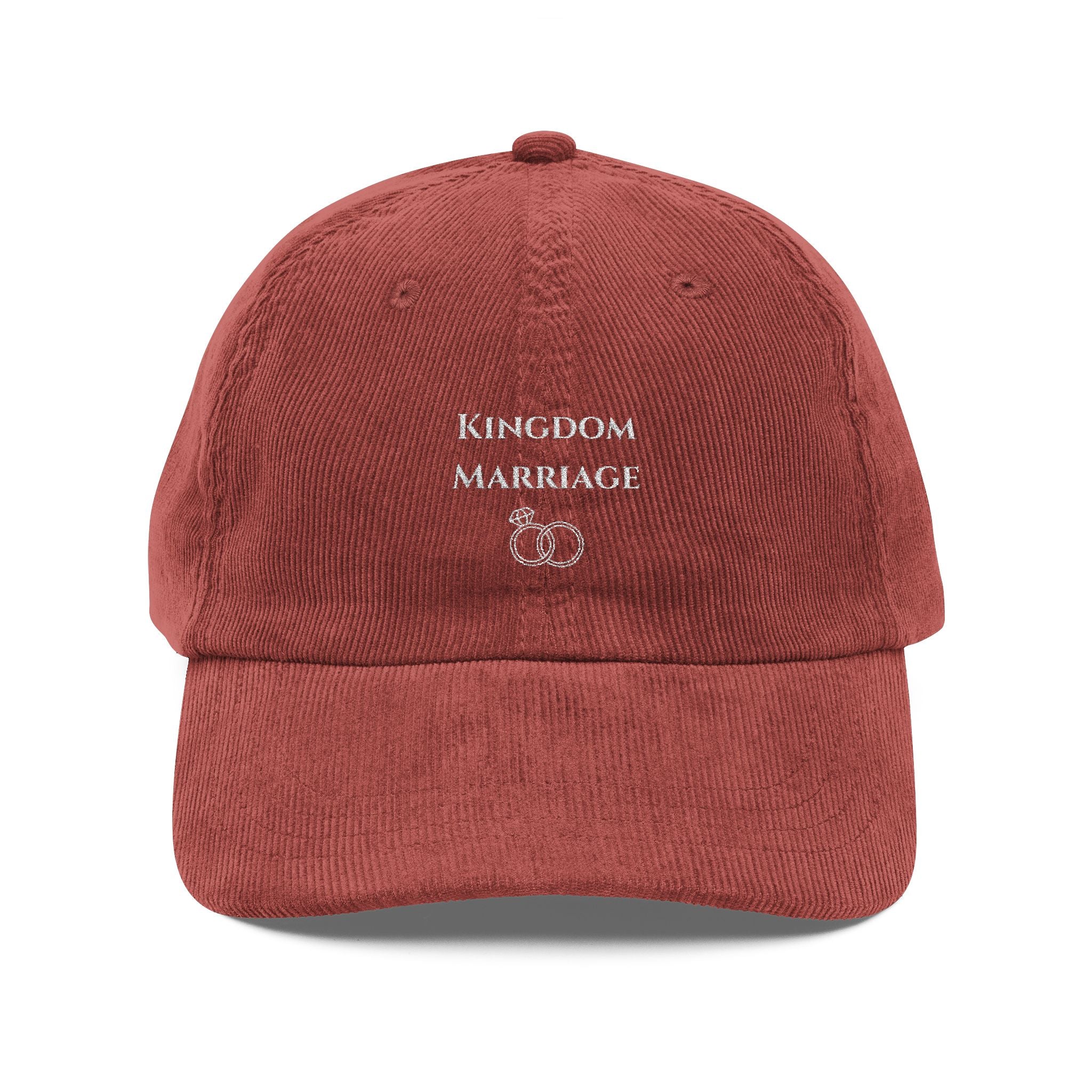 Corduroy Cap — "Kingdom Marriage" Embroidered Vintage Baseball Hat
