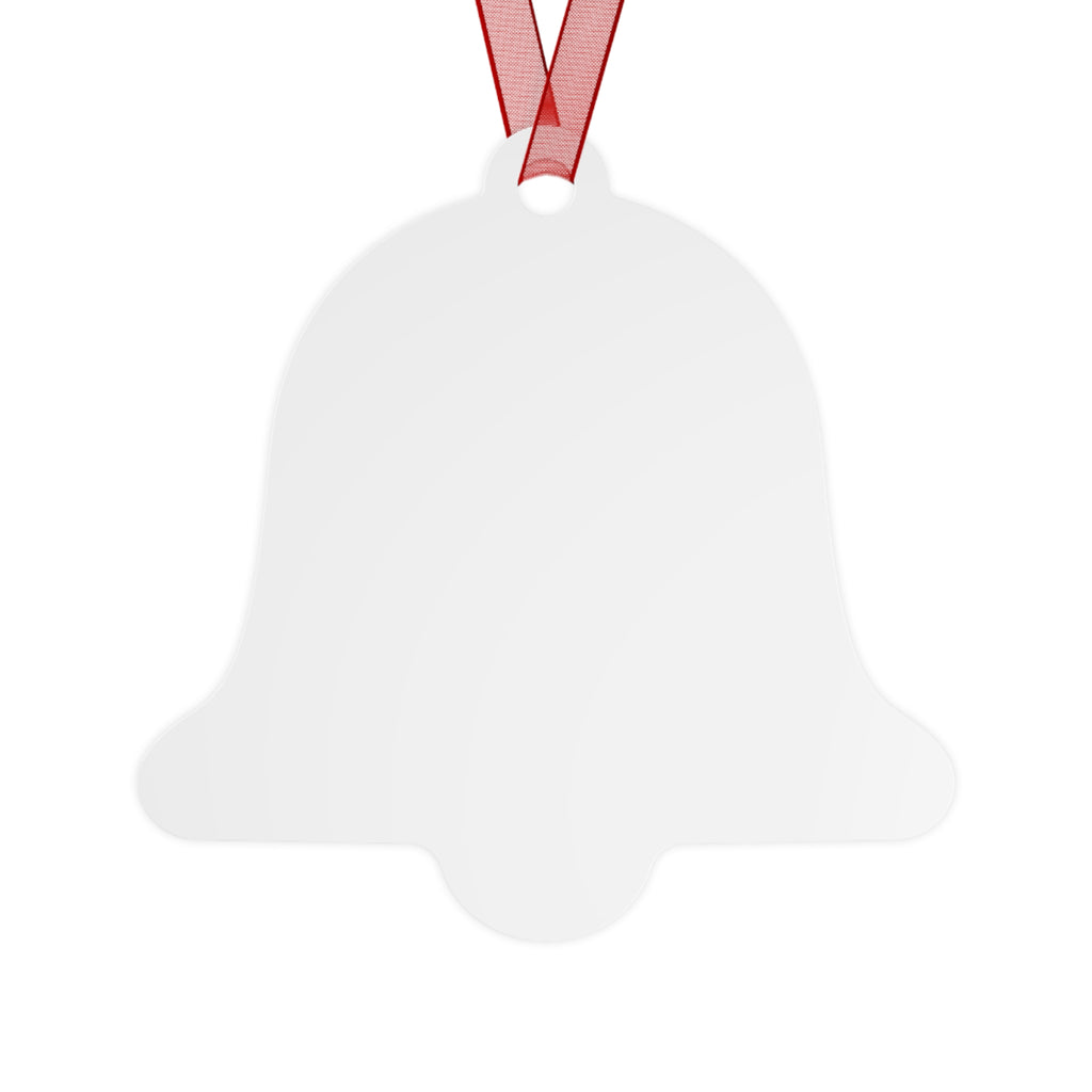 Our First Christmas Married Bell Ornament — Metal Wedding Keepsake