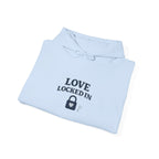 Love Locked In Hoodie — Romantic Padlock Graphic Pullover