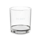 Engraved 'Hubby' Whiskey Glass - 10.5oz Personalized Rocks Glass