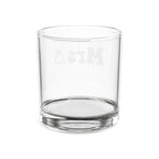 Engraved 'Mrs.' Whiskey Glass — 10.5 oz Personalized Rocks Glass, Bridal Gift