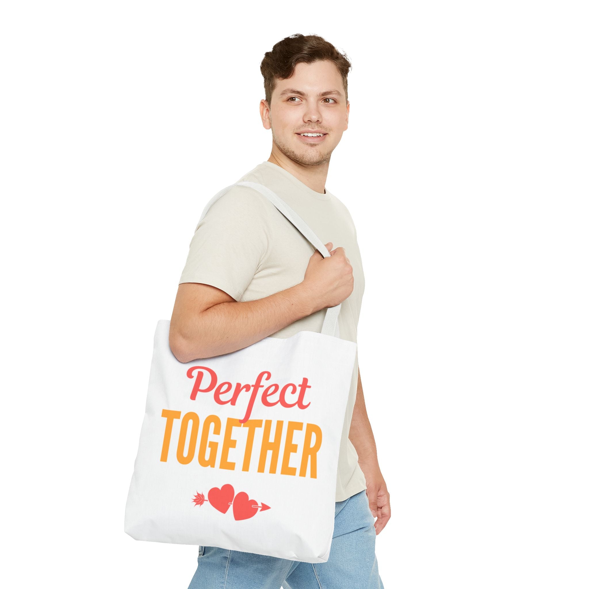 Perfect Together Tote Bag — Cute Couples Valentine Everyday Shoulder Bag