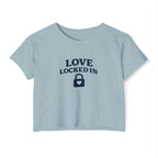 Love Locked In Crop Top — Women's Romantic Festival Tee