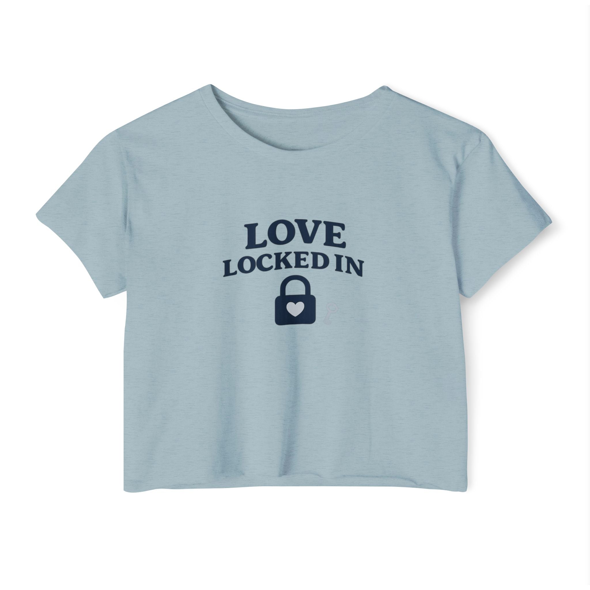 Love Locked In Crop Top — Women's Romantic Festival Tee