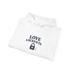 Love Locked In Hoodie — Romantic Padlock Graphic Pullover