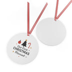 Our First Christmas Married Bell Ornament — Metal Wedding Keepsake