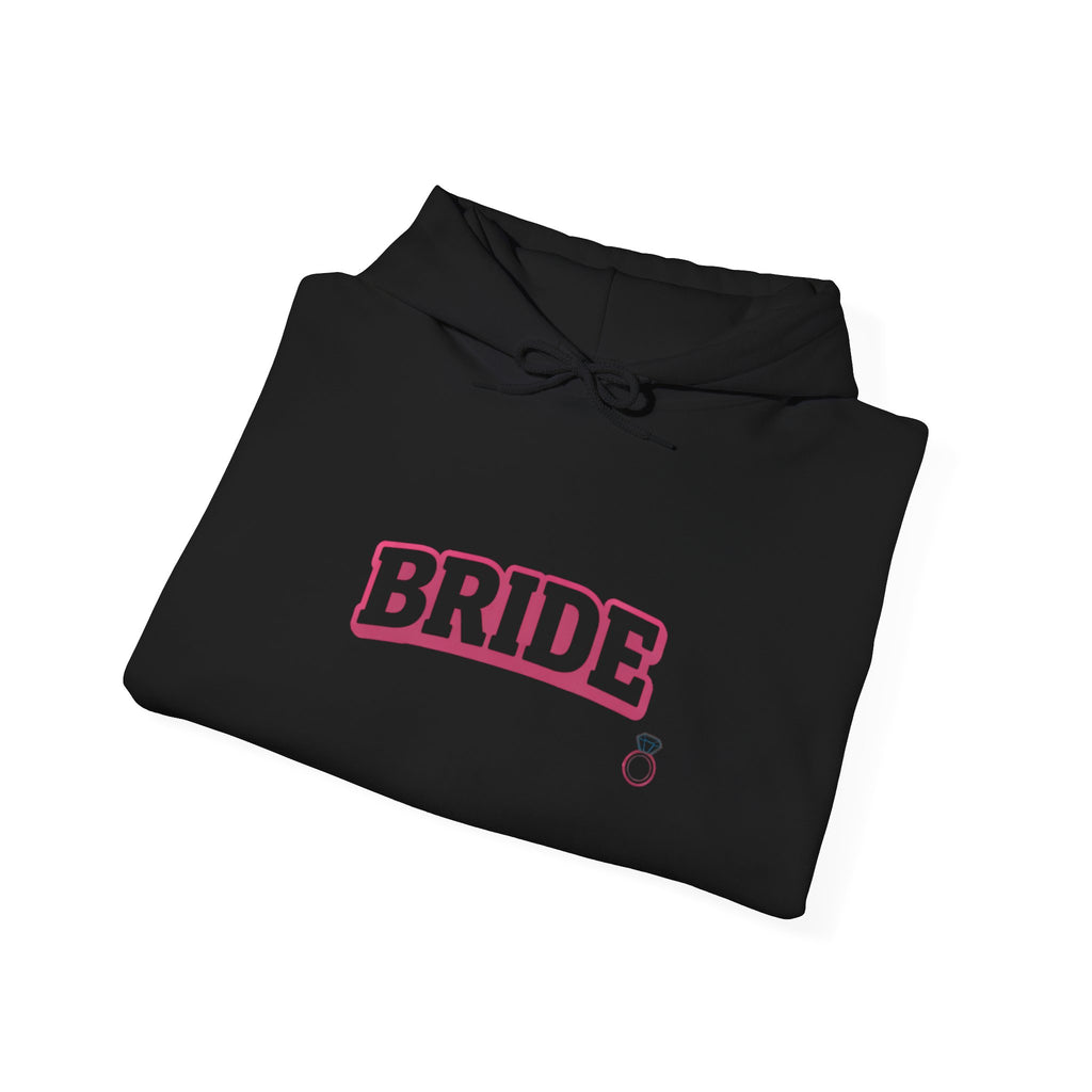 Bride Hoodie — Bachelorette Party Pullover with Pink 'BRIDE' Graphic