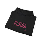 Bride Hoodie — Bachelorette Party Pullover with Pink 'BRIDE' Graphic