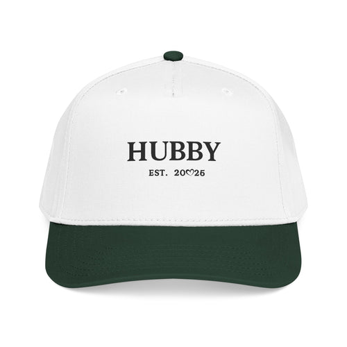 Baseball Cap — "HUBBY EST. 2025" Embroidered Dad Hat | Gift for New Husbands & Wedding Present