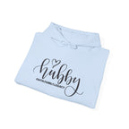 Hubby Hoodie – 'Hubby' Script Pullover for Husbands, Romantic Anniversary & Gift Hoodie