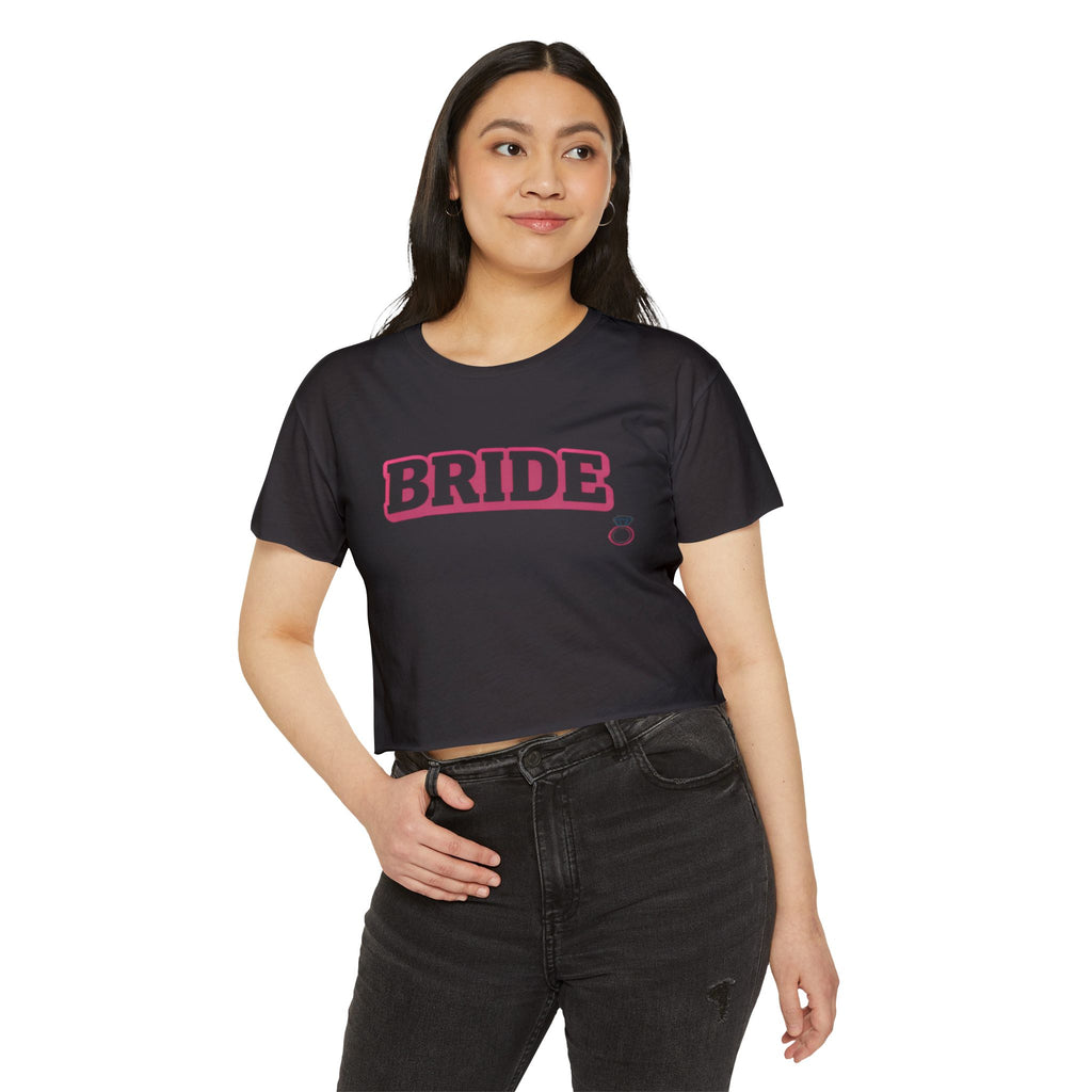 Bride Crop Top — Bachelorette Festival Tee with Ring Graphic