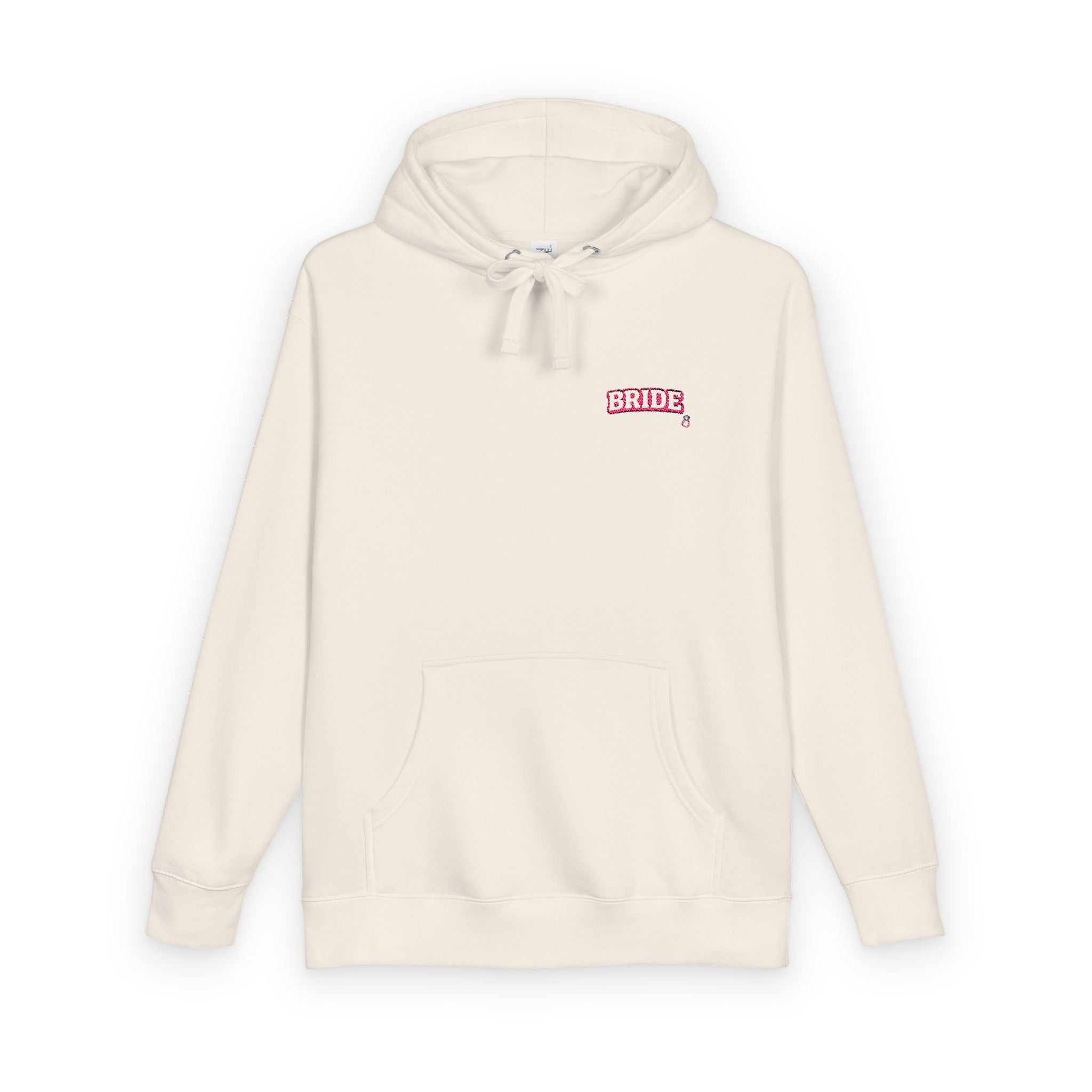 Hoodie — Minimal Red Script Chest Logo Fleece Hoodie