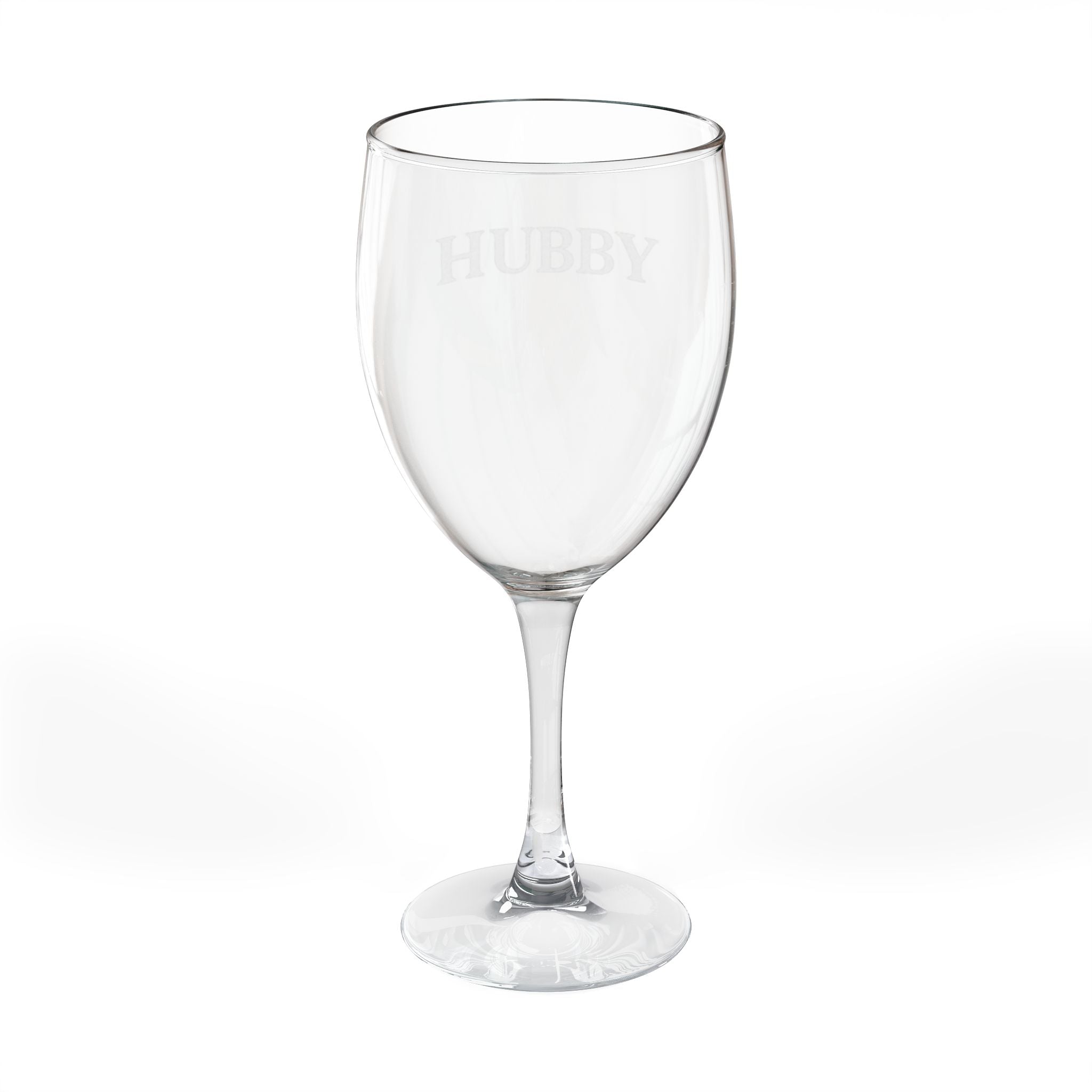 Engraved 'Hubby' 10.5oz Wine Glass — Personalized Wedding & Anniversary Gift