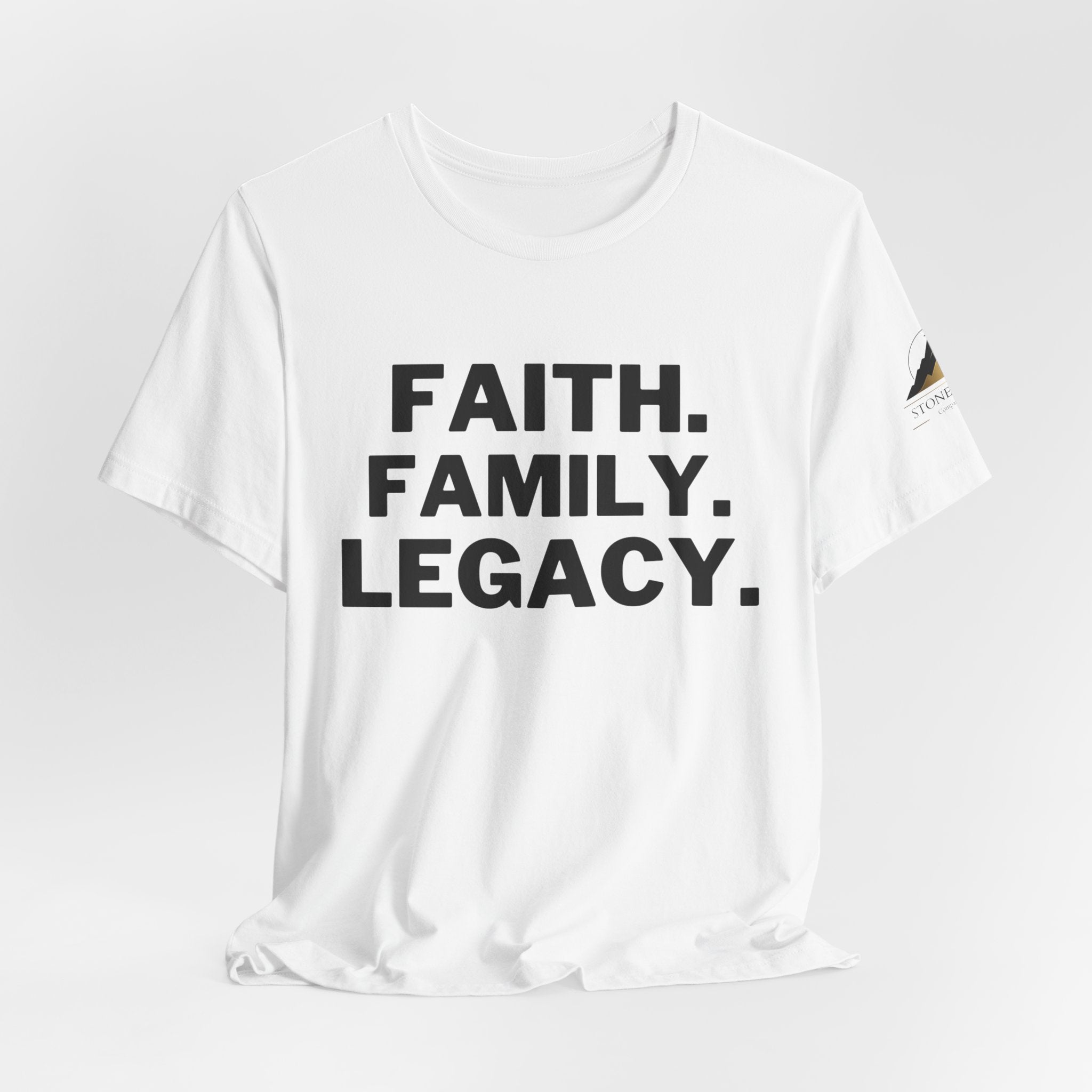 Faith. Family. Legacy. T‑Shirt — Inspirational Christian Message Tee