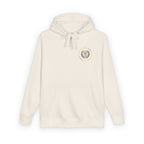 Rose Crest Hoodie — Pink Floral Graphic Fleece Pullover