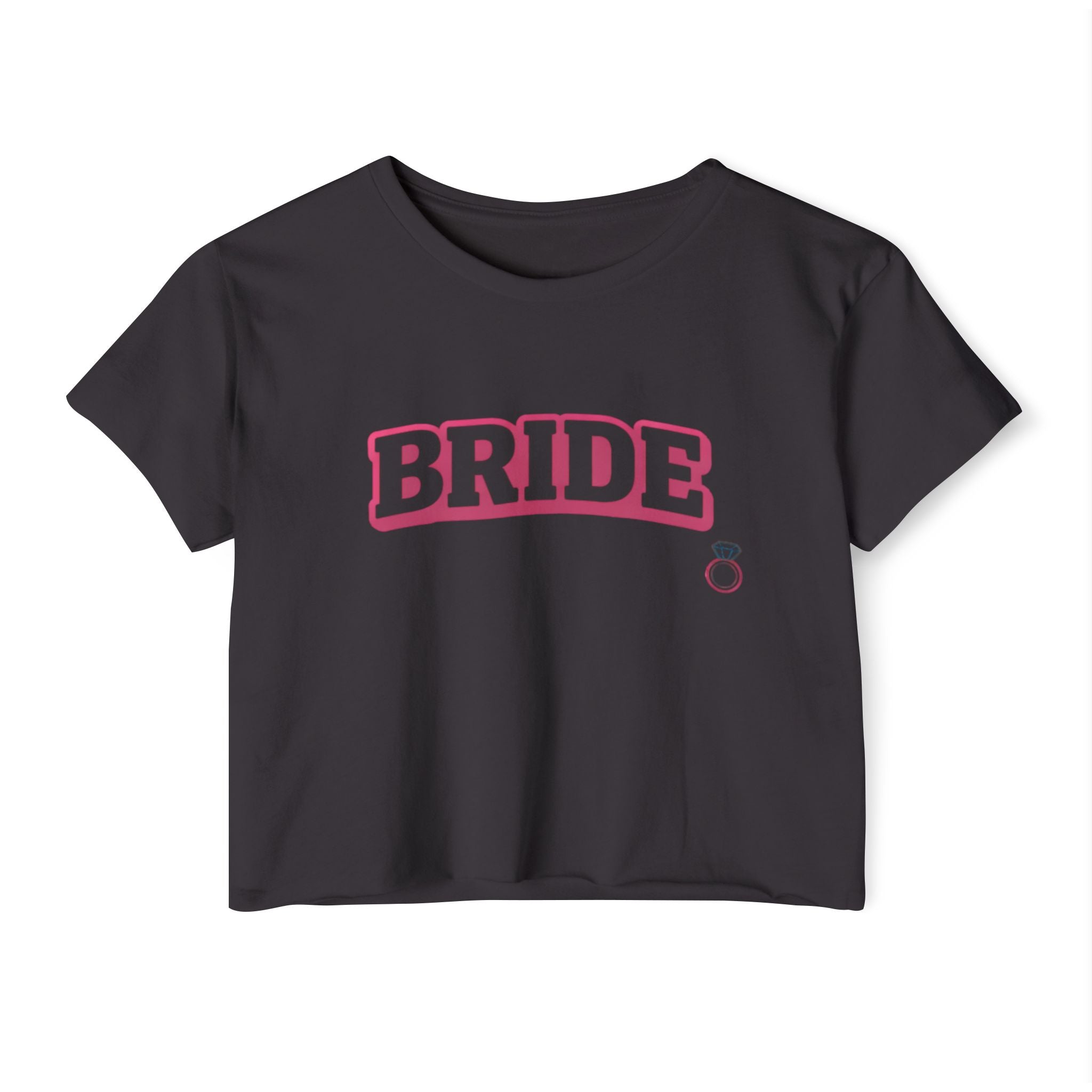 Bride Crop Top — Bachelorette Festival Tee with Ring Graphic